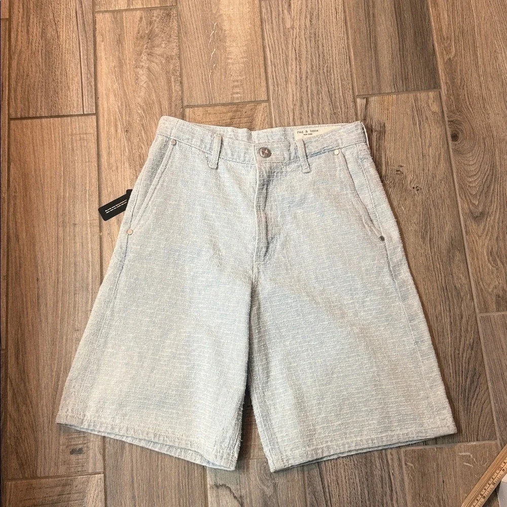 rag & bone The McKenna Tailored Textured Tweed Cotton Shorts Bermuda Size 26 NWT